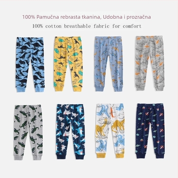 Dječje duge hlače s pamučnim koncem, europske i američke Amazon pidžame, male dječje pamučne hlače, dječje hlače, veleprodaja dječjih hlača