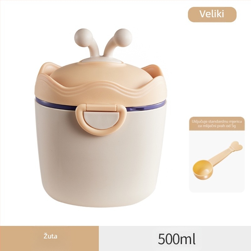 Kutija za dječje mlijeko u prahu, prijenosna izlazna, zatvorena, otporna na vlagu, podpakiranje, kutija za dodatnu hranu, rižine grickalice velikog kapaciteta, staklenka za pohranu