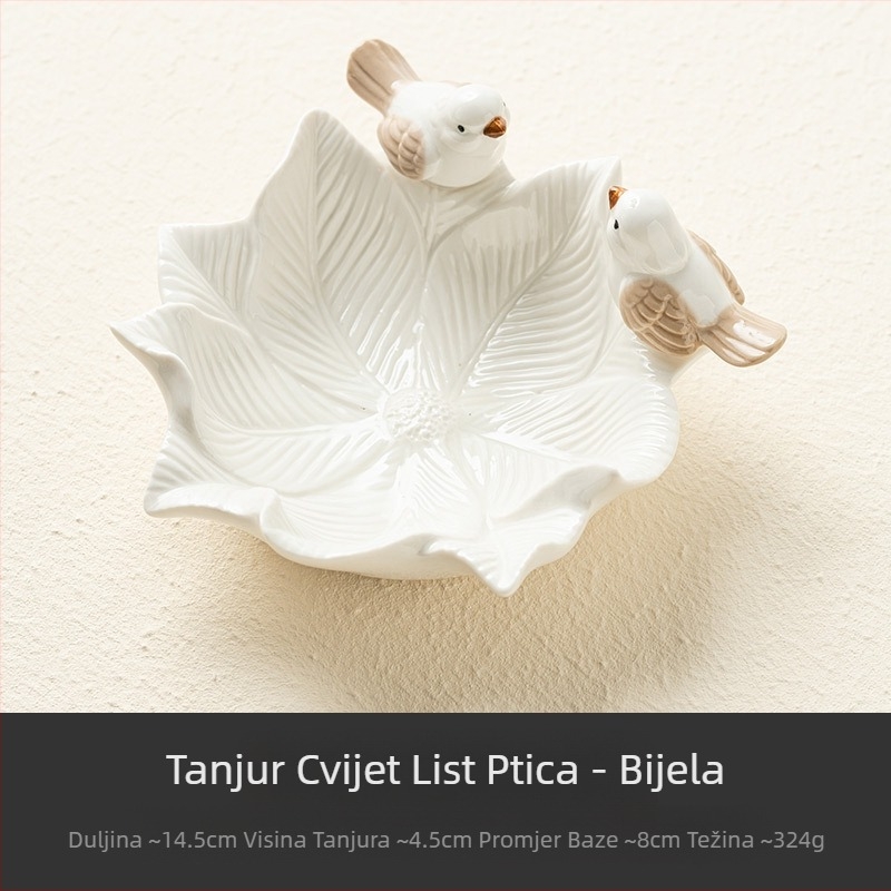 Tanjur za nakit, kreativni vrhunski tanjur za sapun s ptičicom, ljuljačka za dijetu, keramički stalak za pohranu, svjetiljka za pohranu nakita, luksuzna dim sum lampa