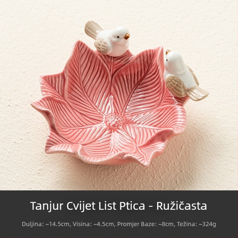 Tanjur za nakit, kreativni vrhunski tanjur za sapun s ptičicom, ljuljačka za dijetu, keramički stalak za pohranu, svjetiljka za pohranu nakita, luksuzna dim sum lampa