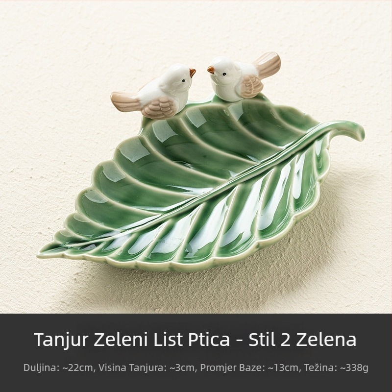 Tanjur za nakit, kreativni vrhunski tanjur za sapun s ptičicom, ljuljačka za dijetu, keramički stalak za pohranu, svjetiljka za pohranu nakita, luksuzna dim sum lampa