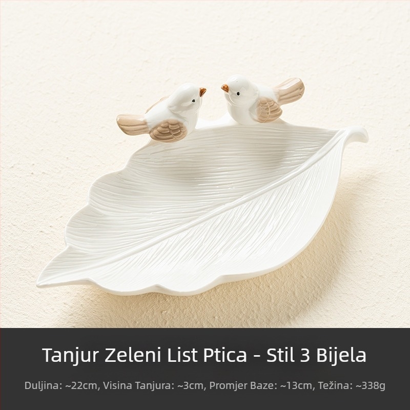 Tanjur za nakit, kreativni vrhunski tanjur za sapun s ptičicom, ljuljačka za dijetu, keramički stalak za pohranu, svjetiljka za pohranu nakita, luksuzna dim sum lampa