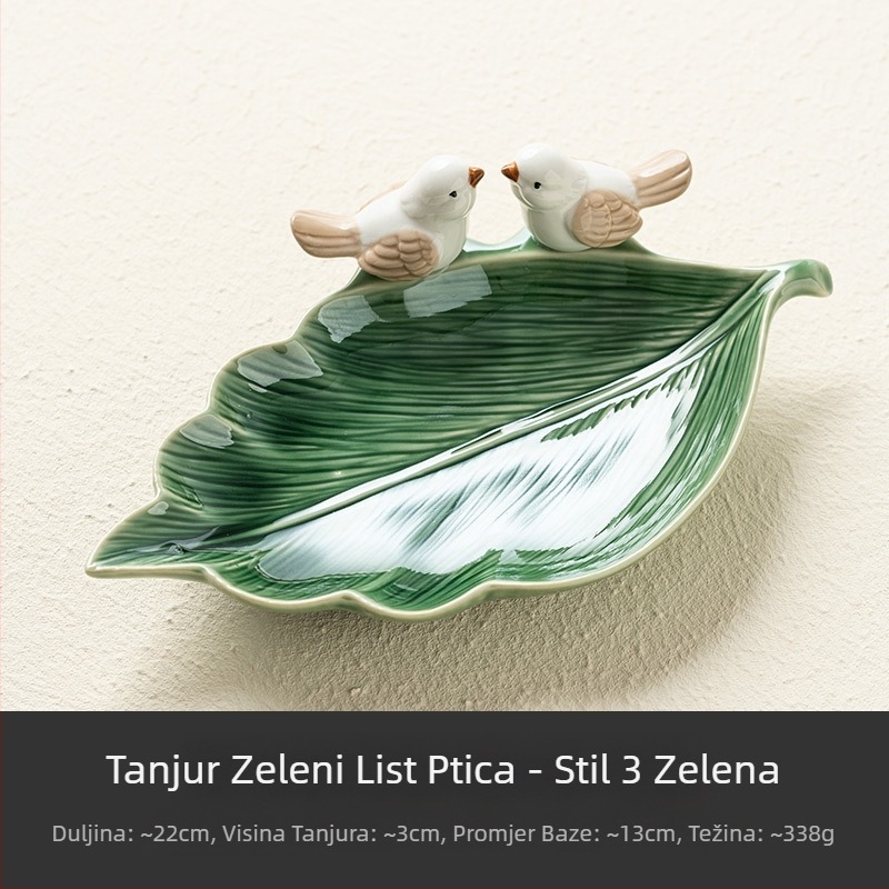 Tanjur za nakit, kreativni vrhunski tanjur za sapun s ptičicom, ljuljačka za dijetu, keramički stalak za pohranu, svjetiljka za pohranu nakita, luksuzna dim sum lampa