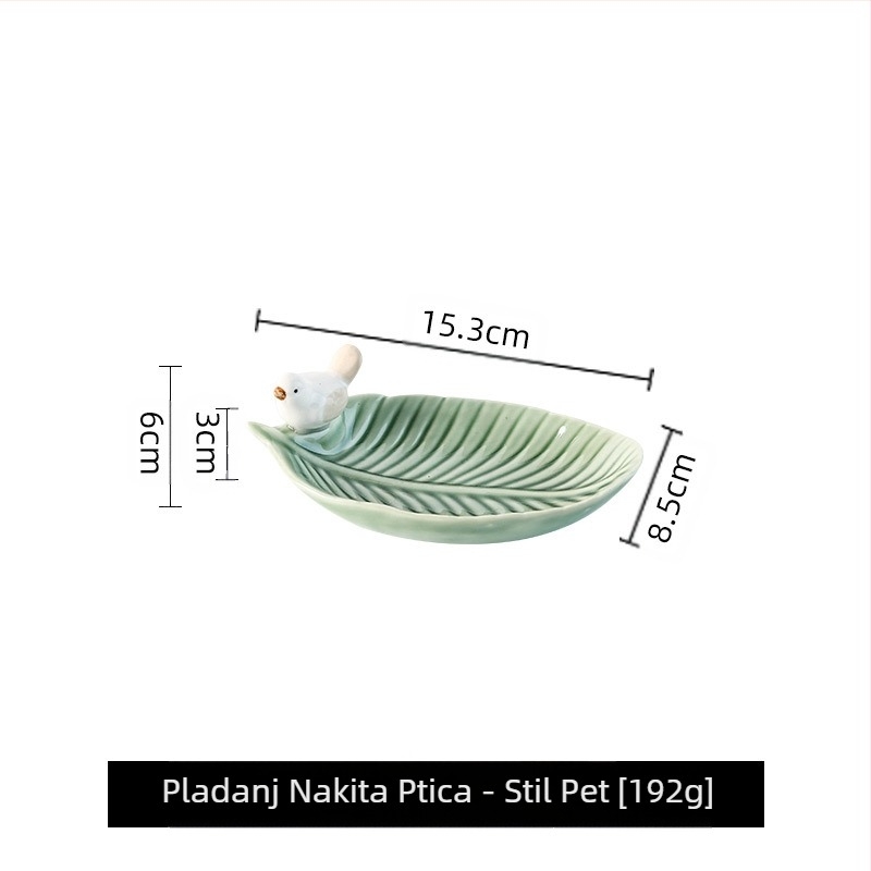 Tanjur za nakit, kreativni vrhunski tanjur za sapun s ptičicom, ljuljačka za dijetu, keramički stalak za pohranu, svjetiljka za pohranu nakita, luksuzna dim sum lampa