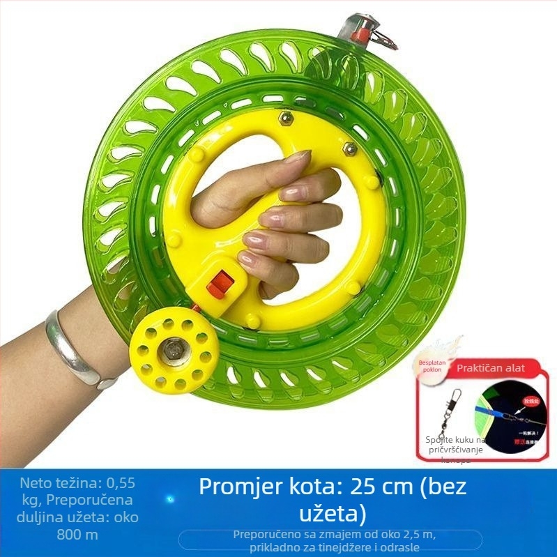 Novi kotač za zmajeve, anti-obrzajući, samoblokirajući, za odrasle, dječji leteći ručni kotač, jednostavan za rukovanje