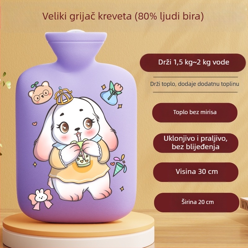 Prekogranični proizvođač crtanih termofora s mogućnošću ponovnog punjenja, velike i male vrećice za toplu vodu za žene za grijanje trbuha i ruku, Amazon