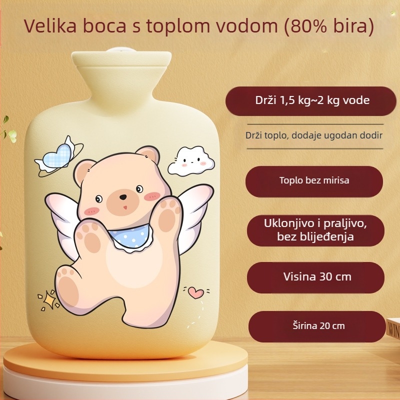 Prekogranični proizvođač crtanih termofora s mogućnošću ponovnog punjenja, velike i male vrećice za toplu vodu za žene za grijanje trbuha i ruku, Amazon