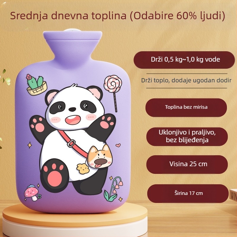 Prekogranični proizvođač crtanih termofora s mogućnošću ponovnog punjenja, velike i male vrećice za toplu vodu za žene za grijanje trbuha i ruku, Amazon