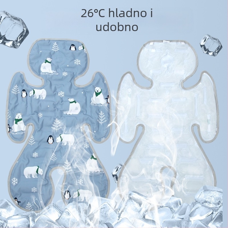 Ljetna blagovaonska stolica, ledena podloga za dječja kolica, ledena podloga za gel, crtani film, hladna dječja podloga za auto, mekana