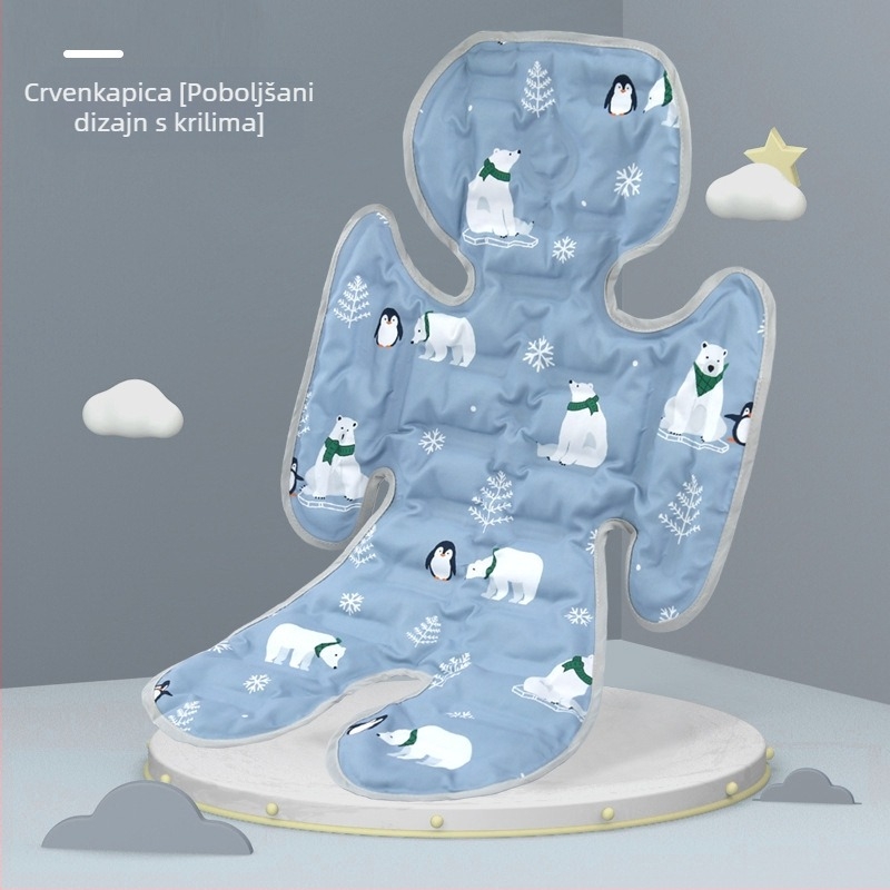 Ljetna blagovaonska stolica, ledena podloga za dječja kolica, ledena podloga za gel, crtani film, hladna dječja podloga za auto, mekana