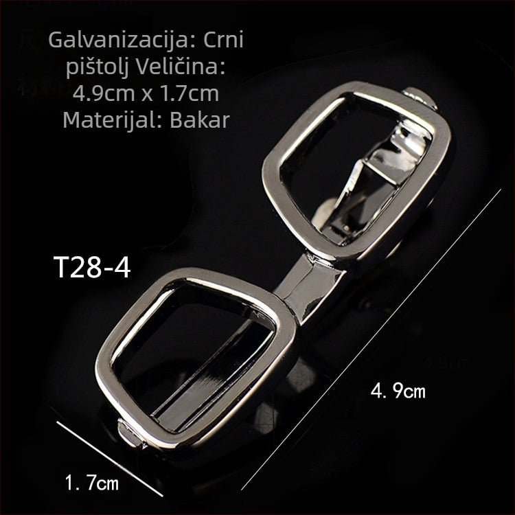 Muška pištoljska crna kopča za kravatu, poslovna jednostavna naočale, cijev u obliku sidra, igla u korejskom stilu, sigurnosna bakrena kopča za kravatu