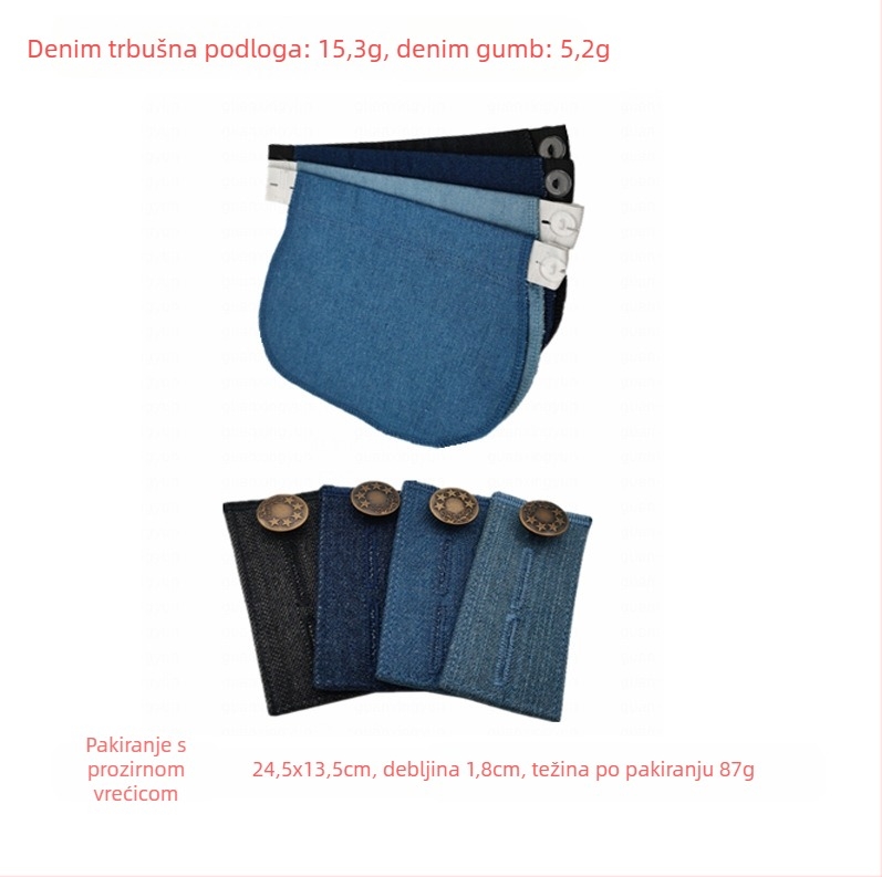 Podesivi i odvojivi okrugli gumbi za traperice za muškarce i žene, povećanje struka hlača, kopča za produžavanje bez šivanja