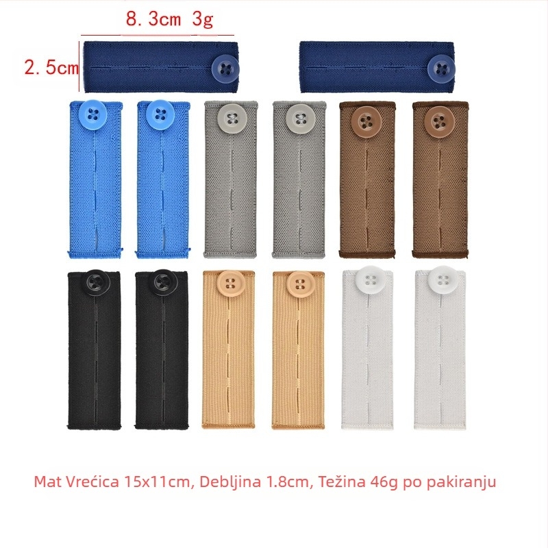 Podesivi i odvojivi okrugli gumbi za traperice za muškarce i žene, povećanje struka hlača, kopča za produžavanje bez šivanja