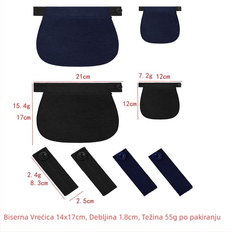 Podesivi i odvojivi okrugli gumbi za traperice za muškarce i žene, povećanje struka hlača, kopča za produžavanje bez šivanja