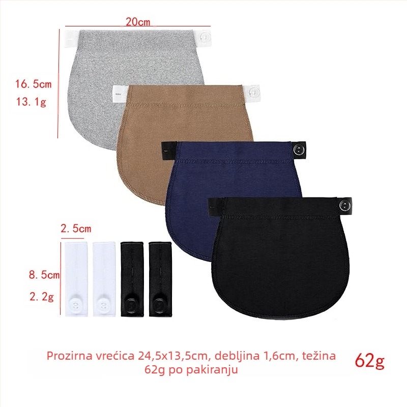 Podesivi i odvojivi okrugli gumbi za traperice za muškarce i žene, povećanje struka hlača, kopča za produžavanje bez šivanja