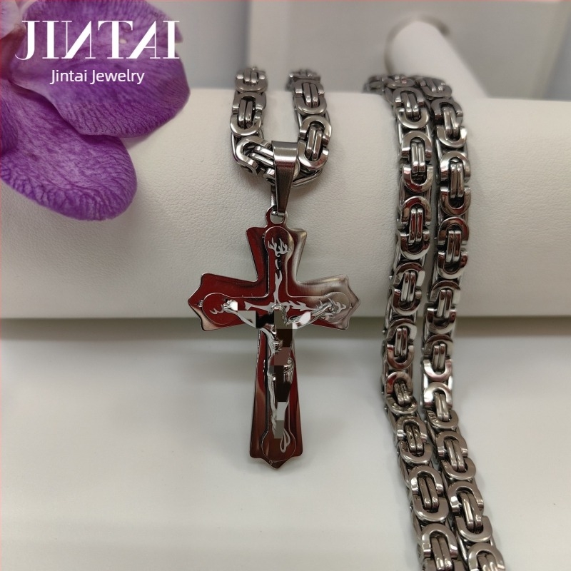 Izravna prodaja iz tvornice Amazon Aliexpress Europska i američka nova trendi muška ogrlica od titana i čelika s privjeskom od nehrđajućeg čelika