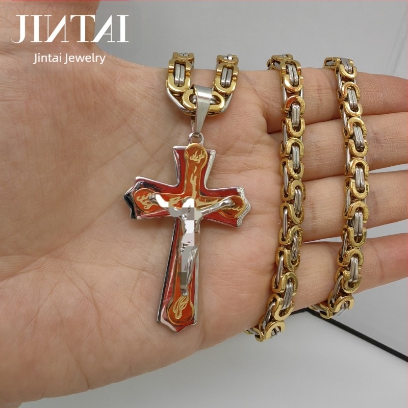 Izravna prodaja iz tvornice Amazon Aliexpress Europska i američka nova trendi muška ogrlica od titana i čelika s privjeskom od nehrđajućeg čelika