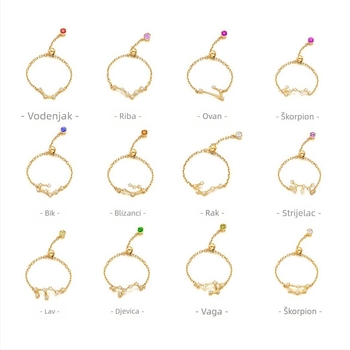 Ženski srebrni prsten od 925 srebra u korejskom stilu, modni prsten s ugrađenim dijamantima i dvanaest zviježđa, elegantni prsten s laganim perlama za kažiprst, ženski J4963