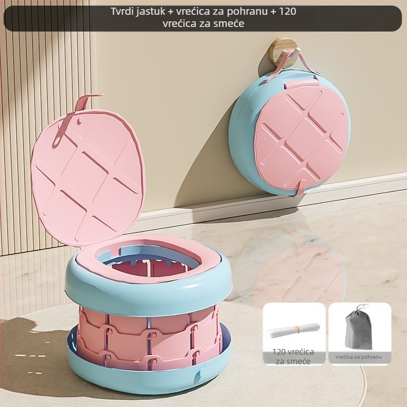 Sklopivi dječji WC, kahlica, dječji muški prijenosni vanjski pisoar, dječji ženski putni WC