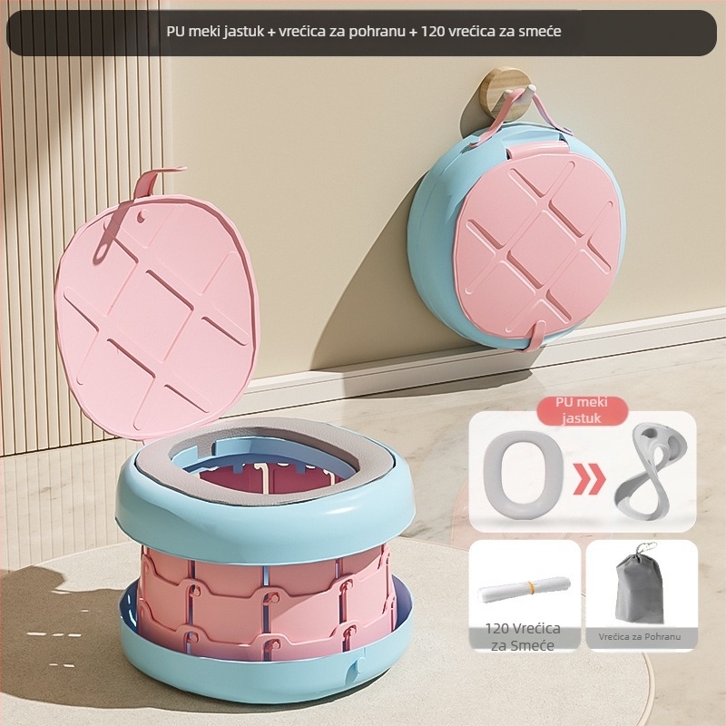 Sklopivi dječji WC, kahlica, dječji muški prijenosni vanjski pisoar, dječji ženski putni WC