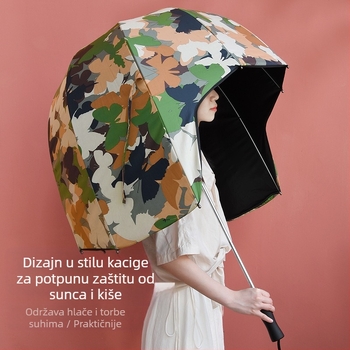 Moderan kišobran za kacigu s vrhunskim osjećajem, prilagođena zaštita od sunca, vanjski kišobran s dvostrukom namjenom za sunce i kišu, prekogranična veleprodaja