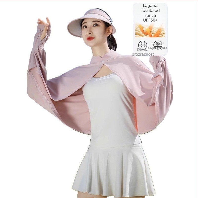 Svilena UV navlaka s dugim rukavima, prozračna jakna s vanjskim slojem, krema za sunčanje, biciklistička ljetna jakna za žene, prozračna, za vožnju