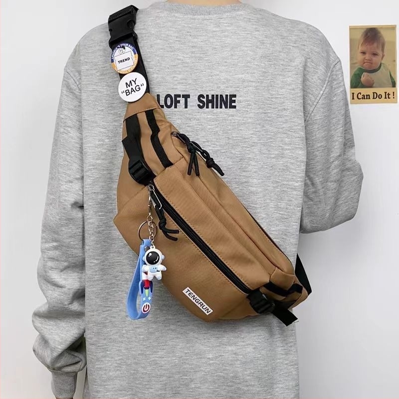 Prsna torba Muška moderna ulična crossbody mala ruksak Ženska modna ležerna japanska torba za struk Ins trendi marka torba za rame