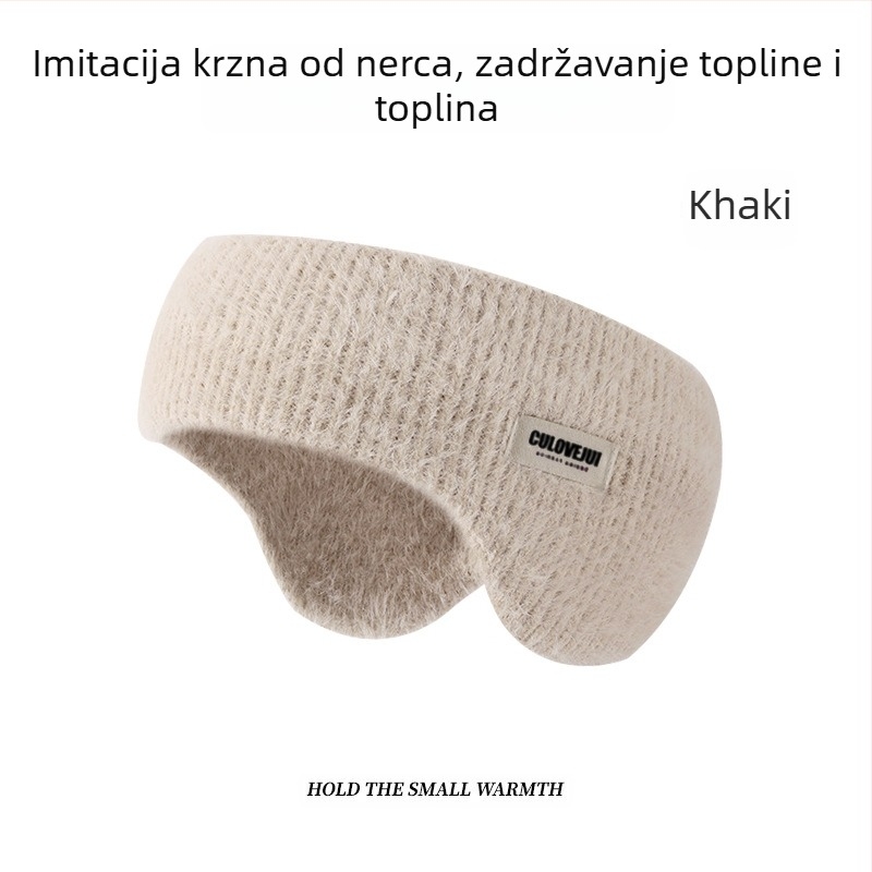 Nove zimske tople vunene pletene štitnike za uši za biciklizam na otvorenom, otporne na vjetar, hladnoću i smrzavanje, svestrane štitnike za uši s flis podstavom