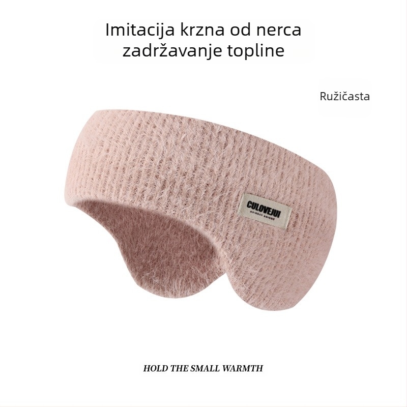 Nove zimske tople vunene pletene štitnike za uši za biciklizam na otvorenom, otporne na vjetar, hladnoću i smrzavanje, svestrane štitnike za uši s flis podstavom