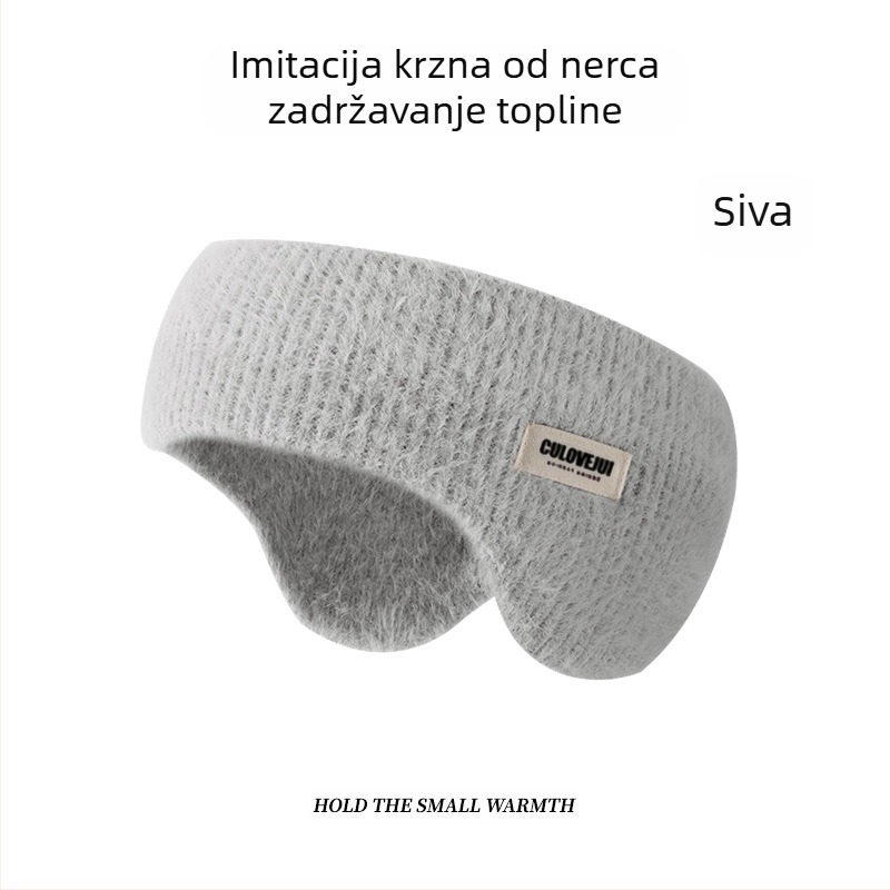 Nove zimske tople vunene pletene štitnike za uši za biciklizam na otvorenom, otporne na vjetar, hladnoću i smrzavanje, svestrane štitnike za uši s flis podstavom