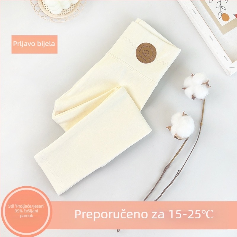 Djevojačke tajice s flis podstavom, zadebljane, jesensko-zimske, bijele, gornje nošenje, jednodijelne baršunaste, tople zimske, crne, dječje tople hlače