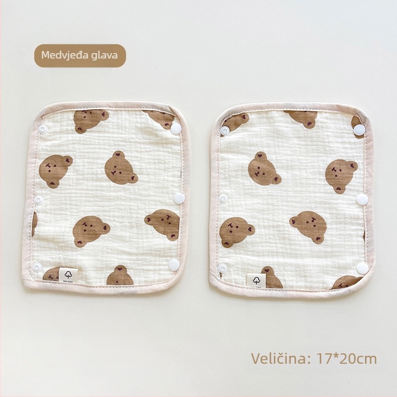 Ručnik za slinu za dječja kolica, trodijelne rukavice za kolica, pamučna gaza, remen, ručnik za slinu za kolica, jastučić za ramena protiv ugriza