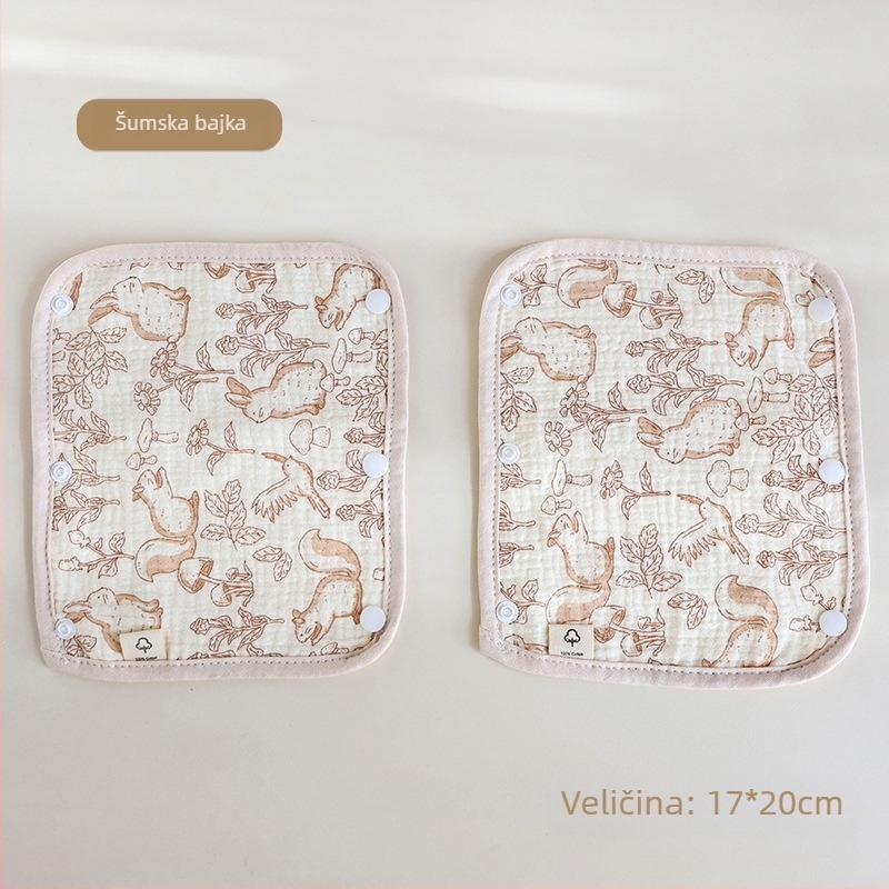 Ručnik za slinu za dječja kolica, trodijelne rukavice za kolica, pamučna gaza, remen, ručnik za slinu za kolica, jastučić za ramena protiv ugriza