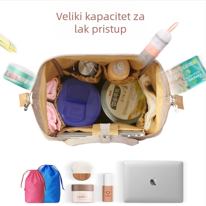Novi crtani ruksak za mame, višenamjenska torba za majku i bebu velikog kapaciteta, jednostavna za van, modna torba za mame