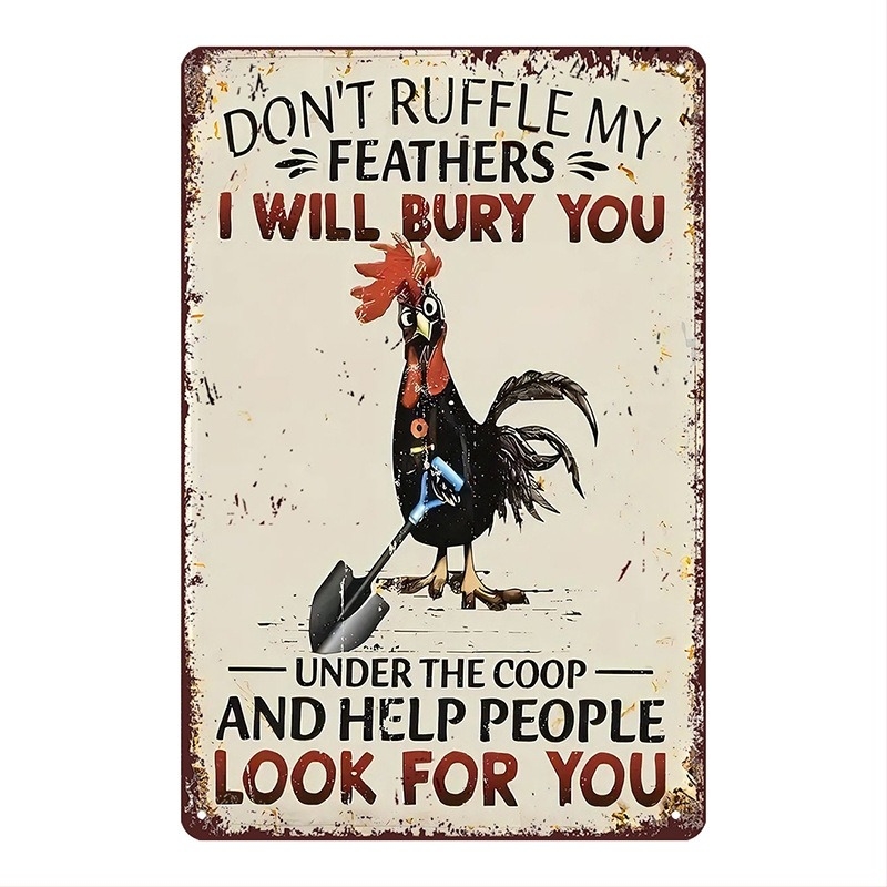 Prekogranični vrući prodajni zanimljivi znak pijetla, retro seoski pijetao, američki željezni slikar, kućni poster, dekoracija restorana, slikanje