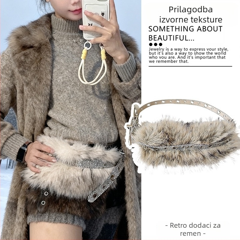 Boemski srednjovjekovni etnički stil smeđi pojas ženska suknja pleteni lanac za struk Y2K metalni pribor za struk