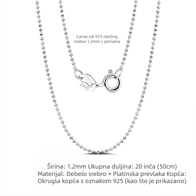 S925 srebrni box lanac, twist dizajn, DIY, bez privjeska
