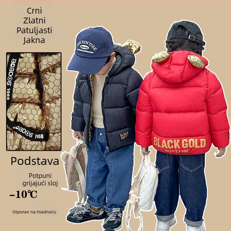 Dječje perjane jakne za dječake i djevojčice izvan sezone 2025., Zimske jakne s pamučnom podstavom za malu i srednju djecu, Tople i debele jakne s pamučnom podstavom