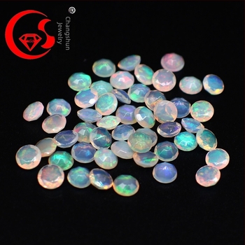 Veleprodaja prirodnog australskog opala okruglog fasetiranog opala/jake vatrene boje prstena, površina, loose stone 18K nakit opal