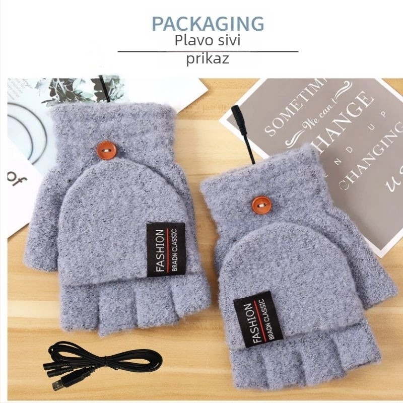 USB grijaće rukavice Amazon zima vanjske unutarnje tople uredske električne grijaće rukavice s podesivom temperaturom