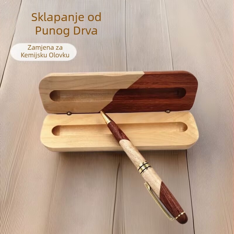 Veleprodaja gotovih zaliha, vrhunski pokloni od punog drva za učitelje i kolege iz razreda, korporativni pokloni za pratnju s gravurom i setovi kemijskih olovaka od drveta