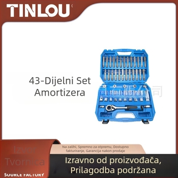 Set od 18 dijelova, Set od 43 dijela, Set od 50 dijelova, Vijak gornjeg sjedišta amortizera, Alat za skidanje gornjeg ljepila, Alat za nasadni ključ