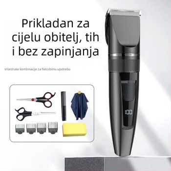 Prekogranični električni kućni šišač za kosu s LCD digitalnim zaslonom, muški brijač, USB punjivi električni šišač