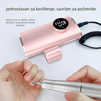 Power Bank, višenamjenski alat za poliranje noktiju, poliranje i uklanjanje laka za nokte i uklanjanje mrtve kože, punjivi prijenosni višenamjenski alat za manikuru