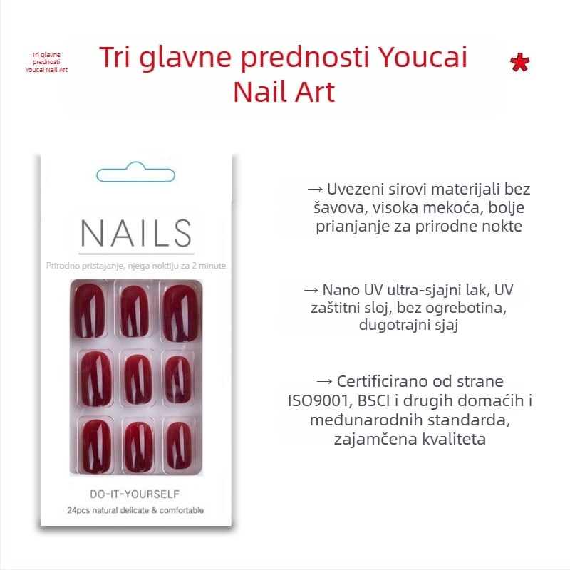 Glitter Gradient Almond Pure Fairy Wear Nail Art komad nokta za nokte, odvojivi nokti, izbjeljivanje, završeno veleprodaja