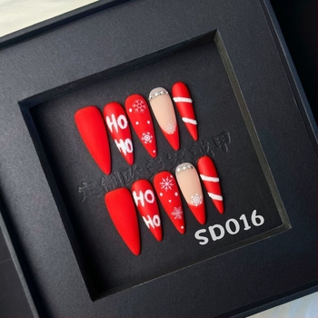 Temperament Bijeli Božić Minimalistički Europljani i Američki Prekogranični Nokti Nosivi Napredni Smisao Ljetni Čisti Ručno Izrađeni Nail Art Patch