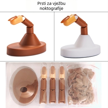 Prekogranična praksa nail arta, mehanička proteza, zglob šake, početničke aktivnosti vježbanja, baza pojasa za prste