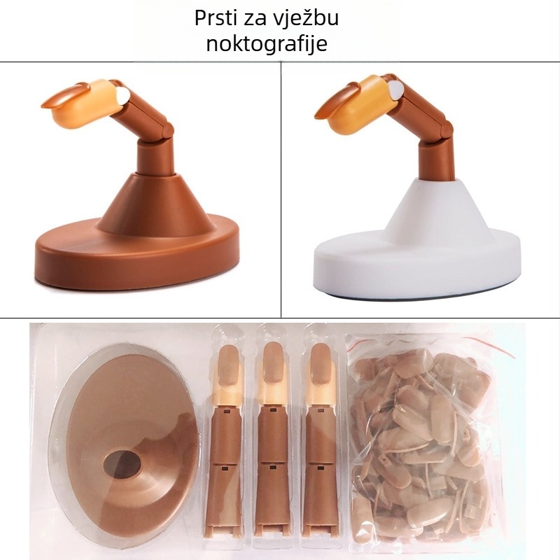 Prekogranična praksa nail arta, mehanička proteza, zglob šake, početničke aktivnosti vježbanja, baza pojasa za prste