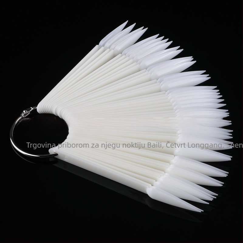 Alati za manikuru Kartica u boji u obliku lepeze, 50 komada, Kartica u boji u obliku lepeze, Šiljasta karta u boji za nokte, Prozirna karta u boji, Manikura prekogranična, ekskluzivna