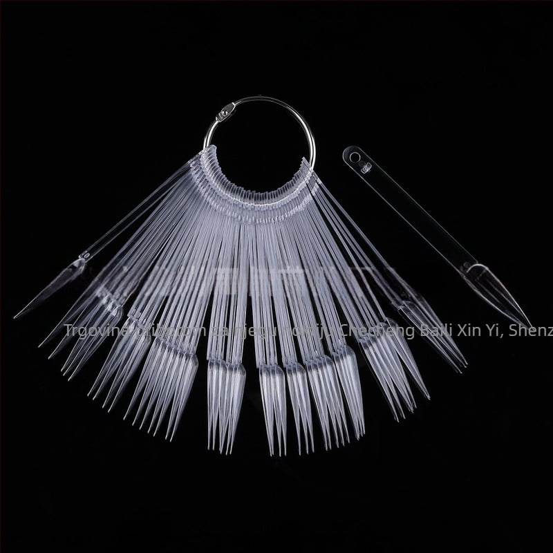 Alati za manikuru Kartica u boji u obliku lepeze, 50 komada, Kartica u boji u obliku lepeze, Šiljasta karta u boji za nokte, Prozirna karta u boji, Manikura prekogranična, ekskluzivna